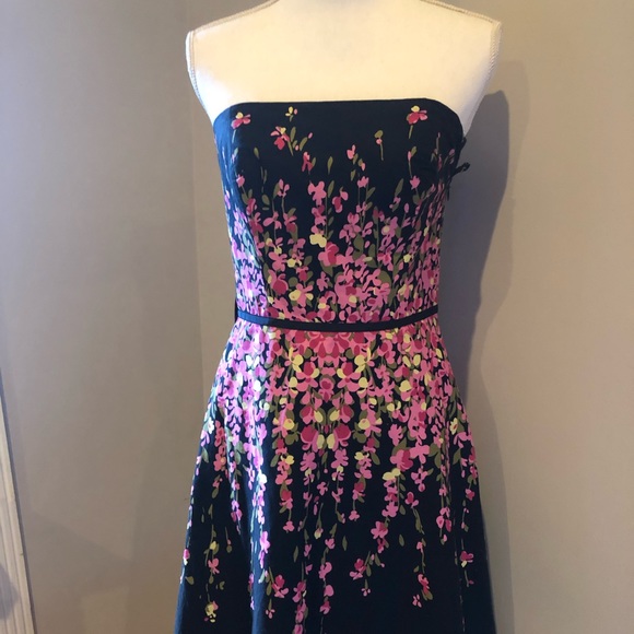 ANN TAYLOR LOFT | black floral print dress - Picture 4 of 7